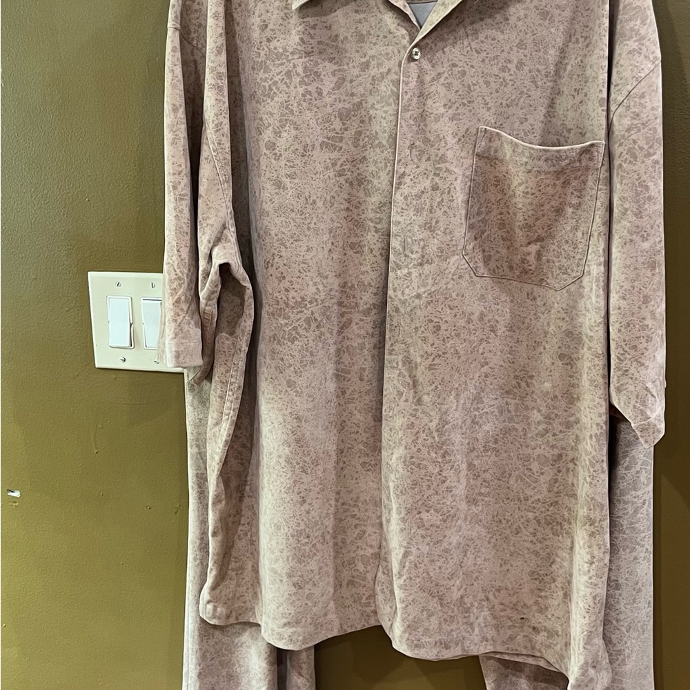 Men's Jordan Craig Patterned Shirt/Pants set. Short sleeve 2XL. Pants 44/34